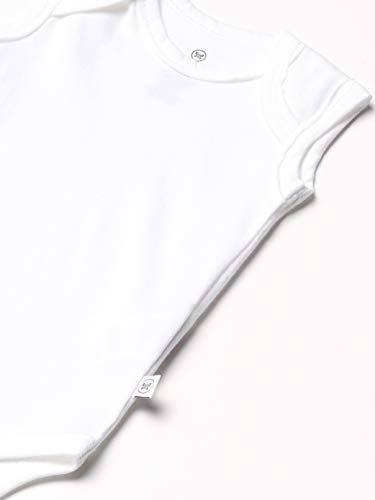 HonestBaby Body sin mangas y camisola de una pieza, 100% algodón orgánico, para bebés, niños, niñas, unisex, blanco brillante, 0-3 meses