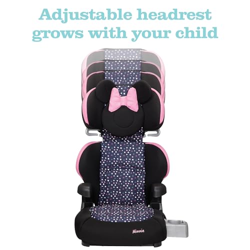 Disney Baby Pronto! Belt-Positioning Booster Car Seat, Belt-Positioning Booster: 40–100 pounds, Minnie Dot Party