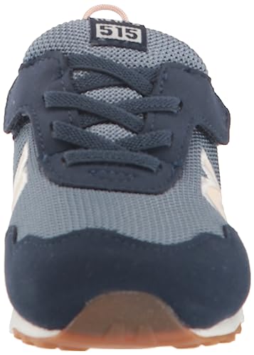 New Balance Baby Girls 515 V1 New-b Hook and Loop Sneaker, Nb Navy/Quartz Pink, 2 X-Wide Infant