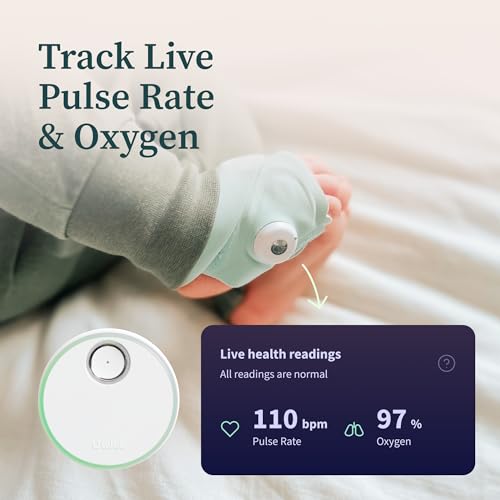 Owlet® Dream Duo Smart Baby Monitor: FDA-Cleared Dream Sock® plus Owlet Cam - Tracks & Notifies for Pulse Rate & Oxygen while viewing Baby in 1080p HD WiFi Video - Mint