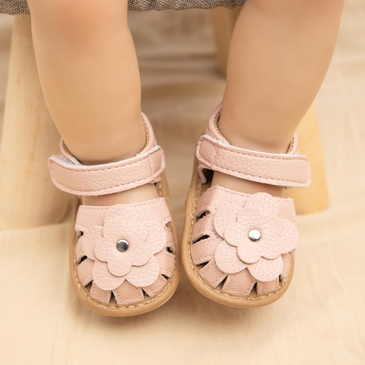 Babelvit Sandalias para Bebé Niña Niño Confort Premium Verano Al Aire Libre Casual Zapatos de Playa con Lazo de Flor Suela de Goma Antideslizante Recién Nacido Niño Prewalker Primeros Zapatos para Caminar