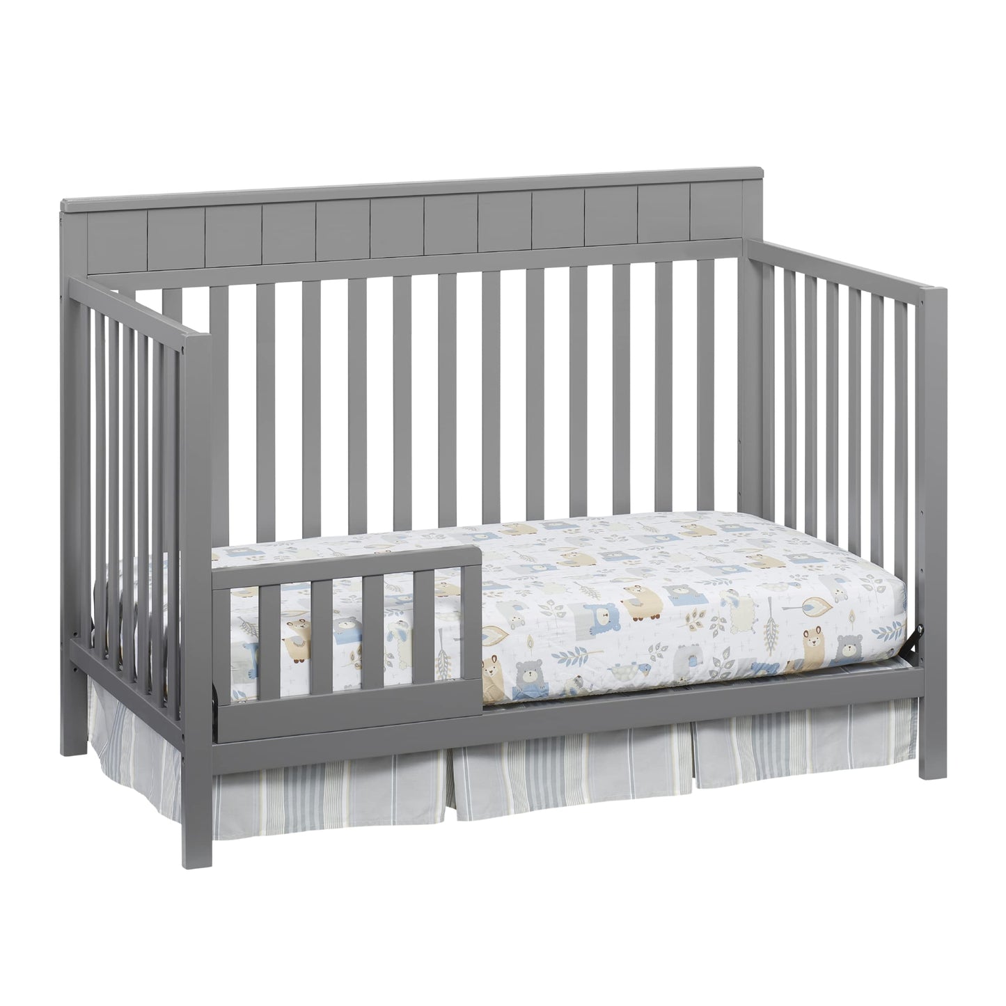 Oxford Baby Logan 4-in-1 Convertible Baby Crib, Dove Gray, GreenGuard Gold Certified