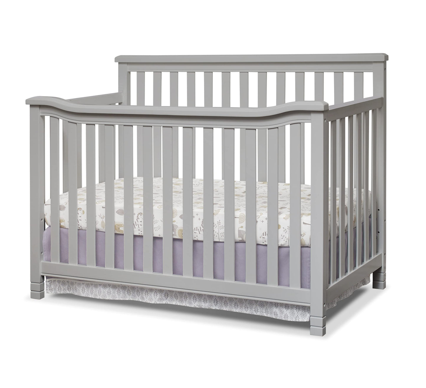 Sorelle Furniture Palisades 3-Piece Nursery Set with 4-in-1 Convertible Crib, 4-Drawer Dresser,and Changing Table with Hamper, Baby Furniture Made of Wood,Non-Toxic Finish, Nursery Furniture Set-Gray