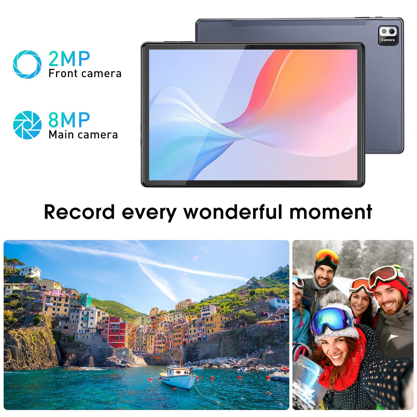 PKHOZ 8GB(4+4 RAM 128GB ROM Android 14 Tablet, Octa-Core 10.1 Inch Tablets (2.0Ghz) with 1280 * 800 IPS Screen, 2MP+8MP Camera, 6000mAh, WiFi, Bluetooth 5.0