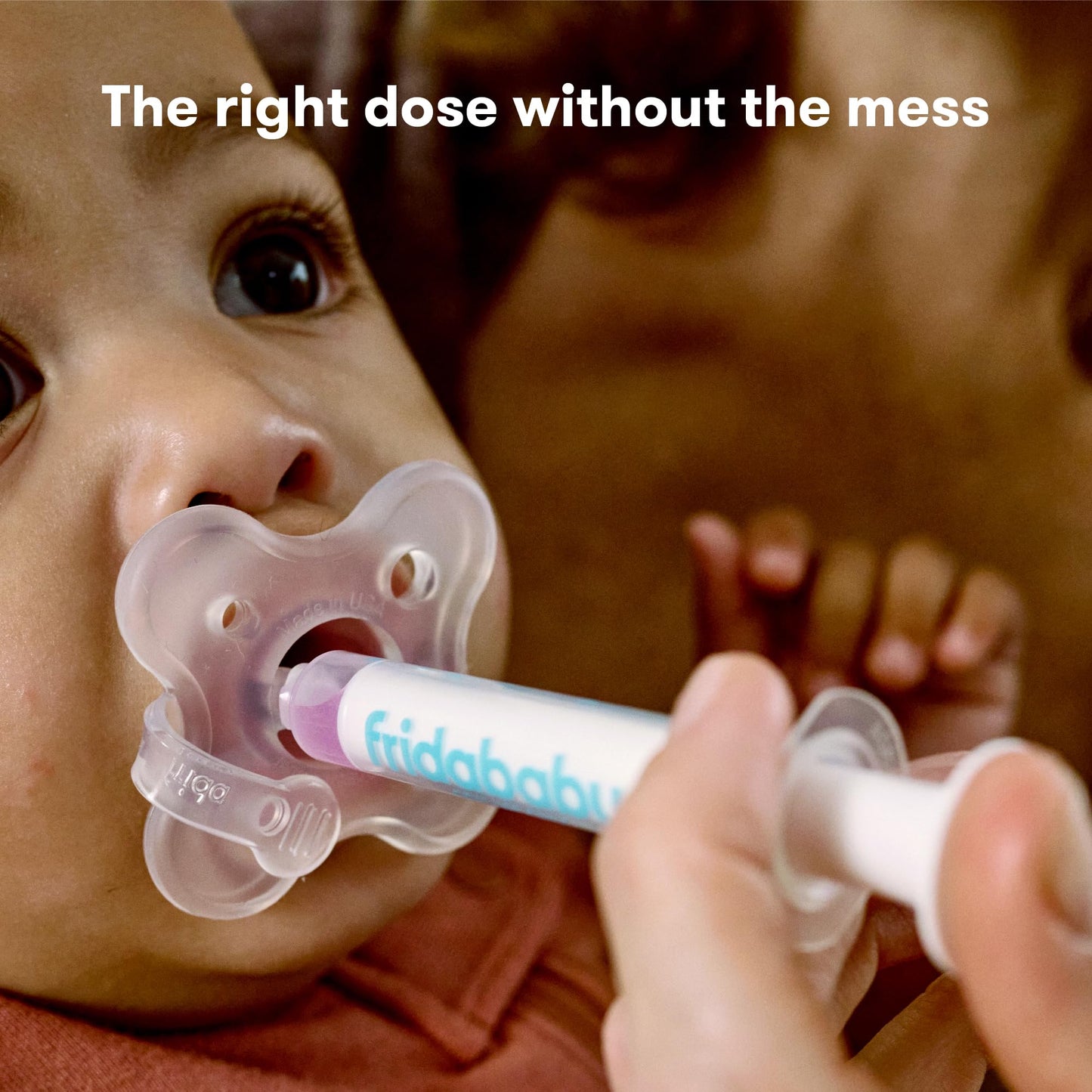 Chupete Frida Baby Medicine, jeringa Medi Frida Baby Medicine y chupete Accu-Dose, dispensador de medicina para bebé para uso sin desorden y complicaciones