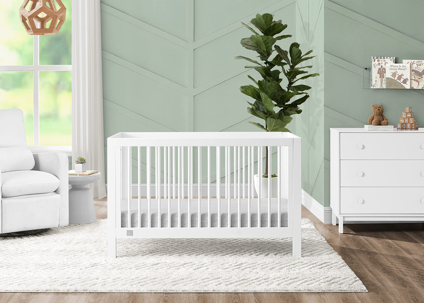 GAP babyGap Charlie Cuna convertible 6 en 1 - Certificación Greenguard Gold, Bianca White