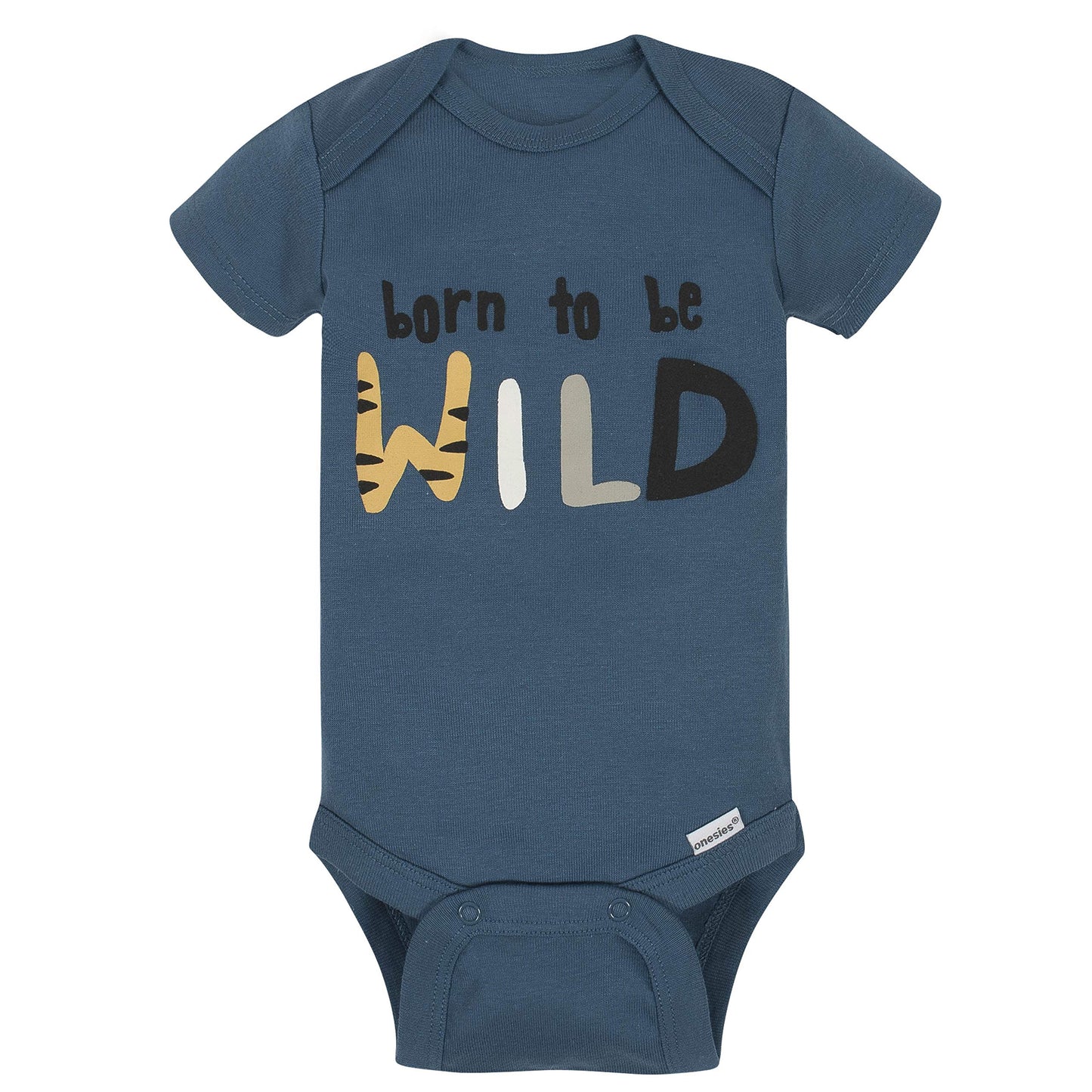 Onesies Brand Unisex Baby 3 Onesies 3 Pants Outfit Bundle Mix n Match Newborn to 12M, Black Yellow Tiger Stripe, 0-3 Months