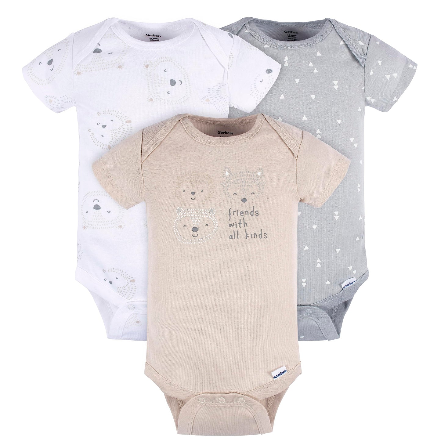 Gerber Set de regalo con canastilla para bebés, niños y niñas, 12 piezas, Woodland, 0-3 meses