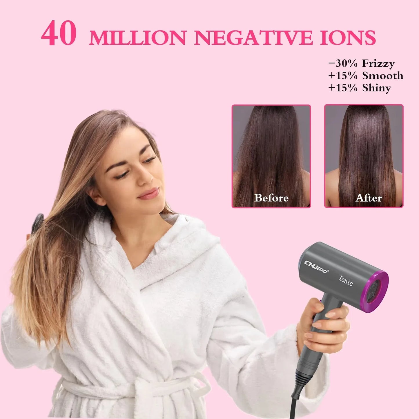Wholesale 2000W AC Motor Hair Dryer Diffuser Million Negative Ion Custom Logo Professional for Salon Home Use Electric Power