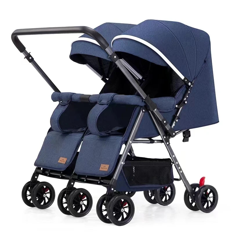 Hot Sale Twin Be-Directional Foldable Prams and Double Stroller Baby 2 Kids