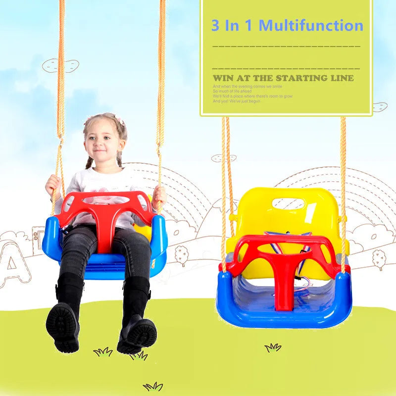 Columpio multifuncional 3 en 1 para bebés de 3 a 14 años, cesta colgante, juguete para niños al aire libre, columpio para bebés, columpios para Patio extraíbles