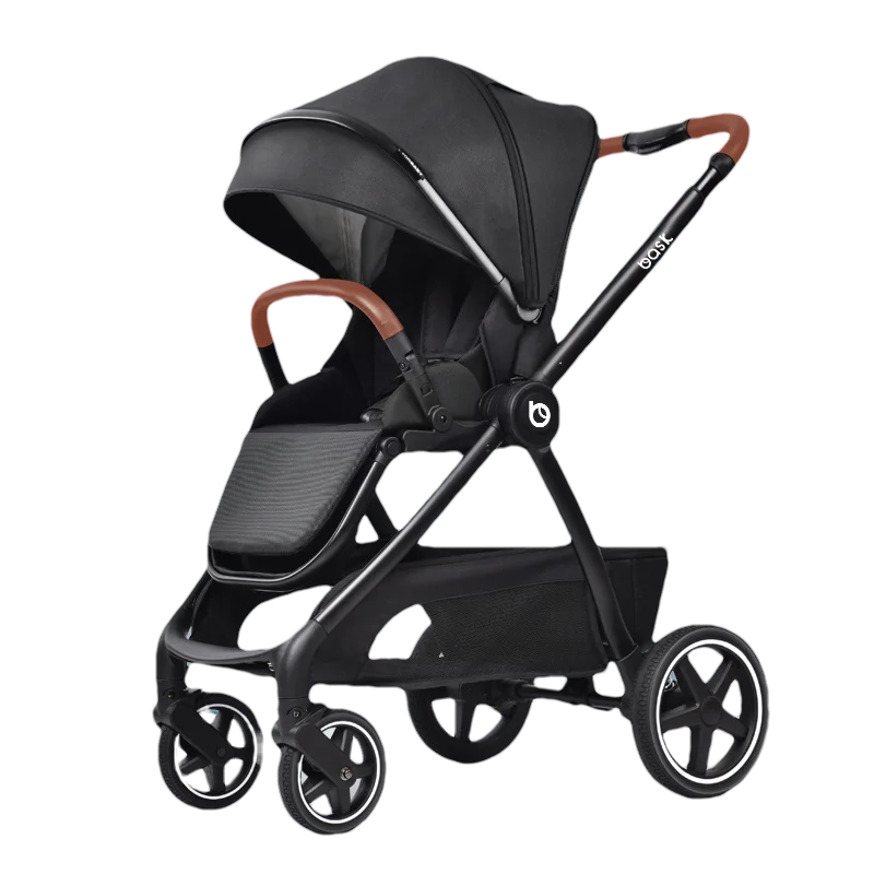 bask baby stroller, bidirectional high view, suitable for sitting and lying down, lightweight, folding, shock-absorbing