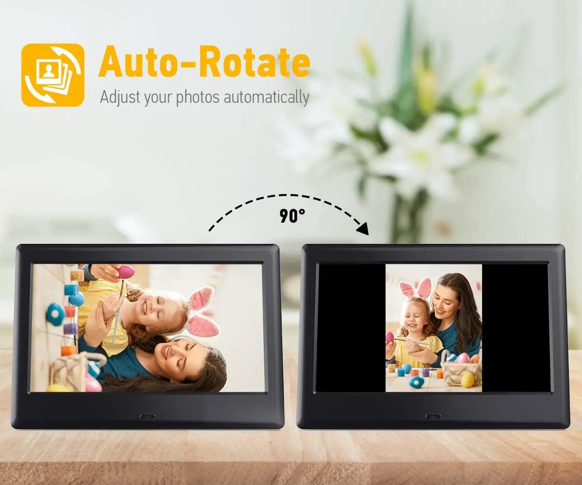 1280x800 IPS HD Display 16 GB Storage Acrylic Frame Digital Picture Frame 10 Inch Calendar Easy Setup Video Photo Upload
