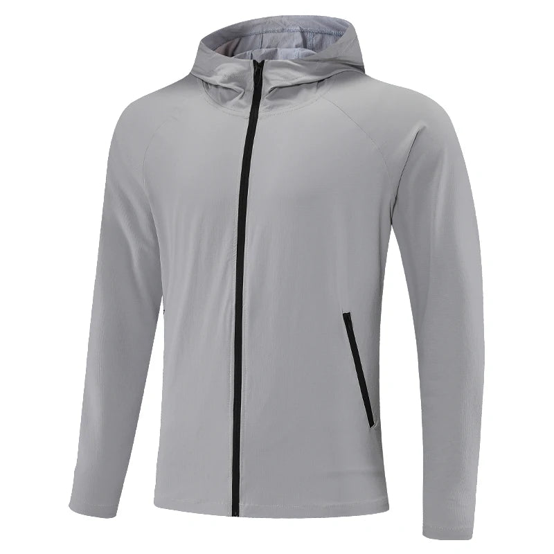 Men Jackets Sport Casual Zipper Hoody 2021 New Running Outdoor Jogger Coats Pockets Solid Color Gym Sweatshirts Training Hoodies
