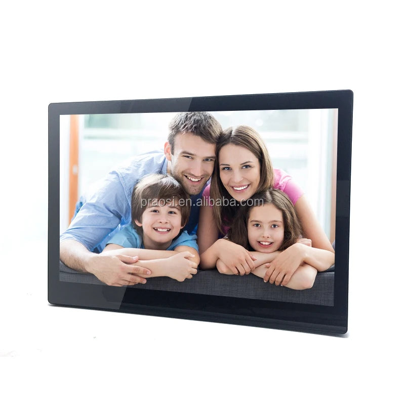 WiFi Digital Photo Frame Clock LED/LCD Available Big Sizes 11 12 13.3 14 15 17 18.5 21.5 23.6 32 Inches Download Free Mp3 Mp4