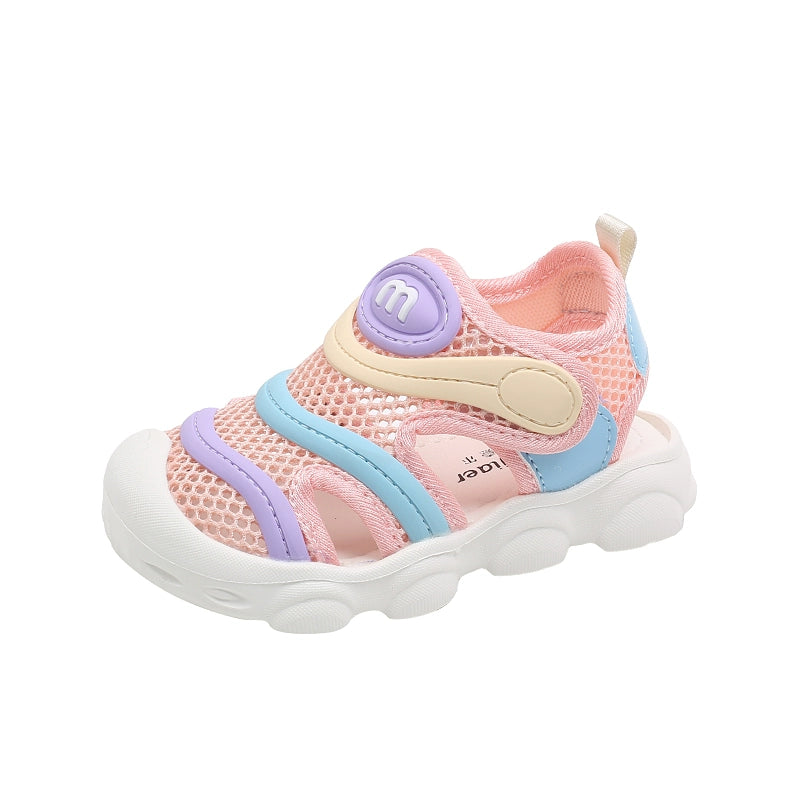 Baby Summer Mesh Surface Breathable Beach Shoes Boys and Girls Sports Sandals Infant Soft Bottom Caterpillar Toddler Shoes