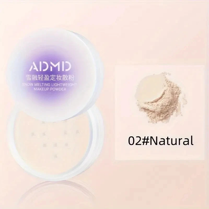 Lightweight Setting Powder, Waterproof and Sweat Resistant, Long-Lasting, Refreshing and Oil Controlling, Natural Makeup Effect