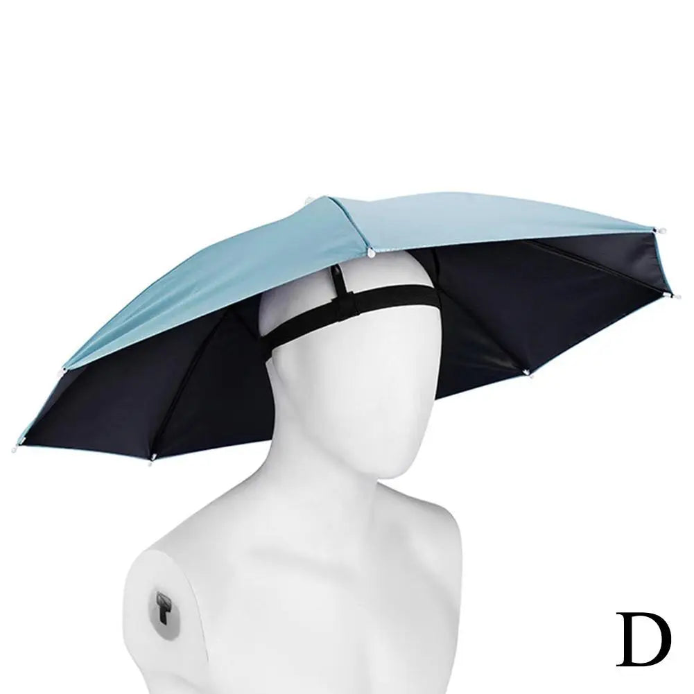 Outdoor Fishing Umbrella Hat Sun Shade Anti-UV Camping Fishing Headwear Cap Women Men Beach Headband Hat Portable Rain Hat