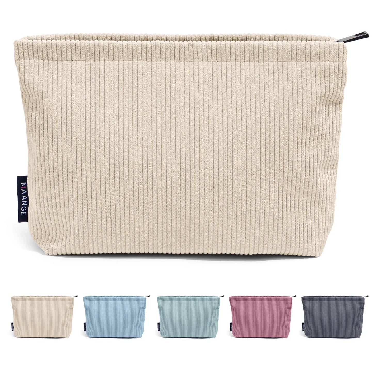 Makeup Corduroy Travel Cosmetic Bag Portable Storage Bag Purses Women Large Capacity Zipper Make Up Organizer Storage Clutch