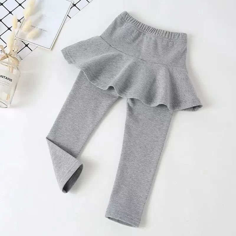 Children's Skirt Leggings Spring Autumn Leggings For Girls Cotton Baby Pants Kids Trousers Teenager Clothing 2 to 9 Years