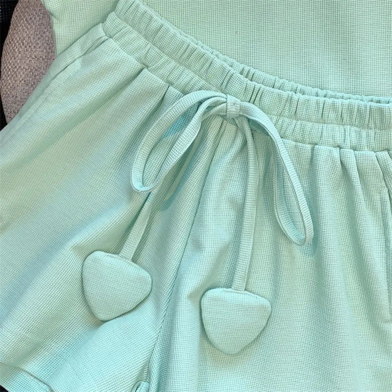 Conjuntos de ropa para niñas, traje de manga corta para niños, camiseta con letras para adolescentes, pantalones cortos, traje de chándal, conjunto de ropa deportiva