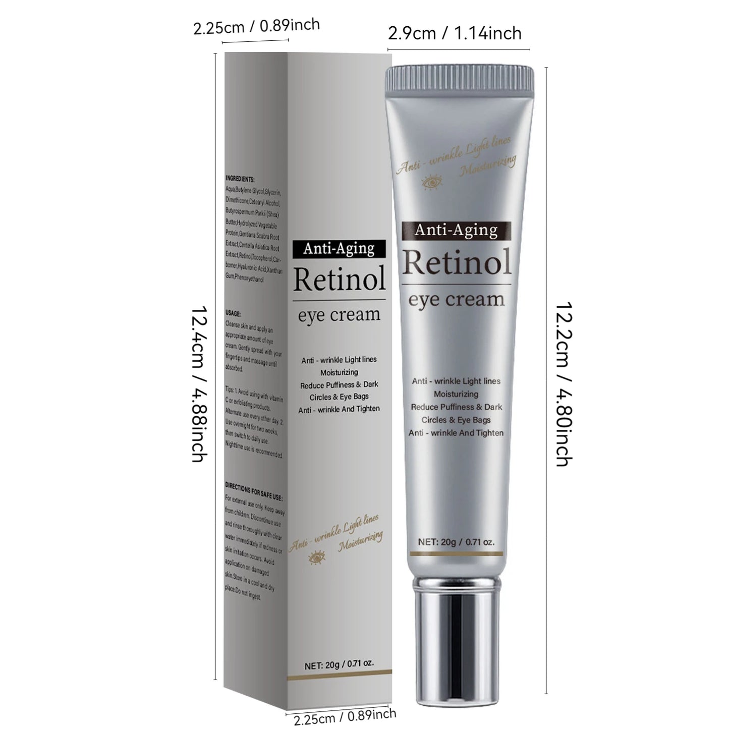 Fast-Acting Eye Tightening Cream Primer Eye Firming Cream Smooth Fine Line Facial Makeup Primer for Women Eye Care 20ML