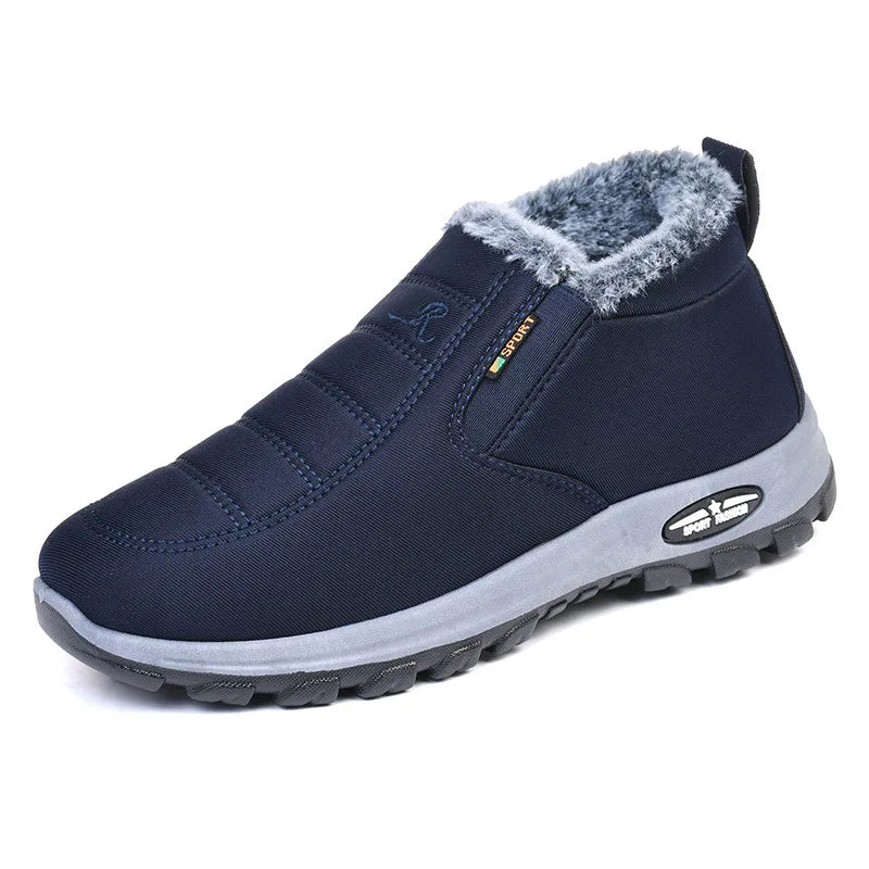 New Winter Snow Boots Outdoor suede anti slip shoes Men Casual Warm Fur Boots Comfortable elderly cotton shoes Zapatos Hombre