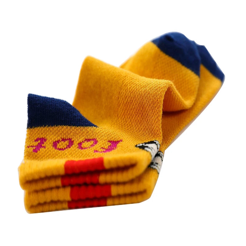 Calcetines de algodón para niños, medias transpirables de malla de verano con dibujos animados para niños y niñas de 2 a 15 años, 5 pares, 2024