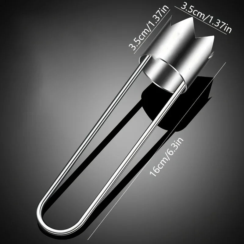 Stainless Steel Corers Portable Core Remover Fruit and Vegetable Core Extractor Kitchen Tools for Pitting Chili Peppers Melons