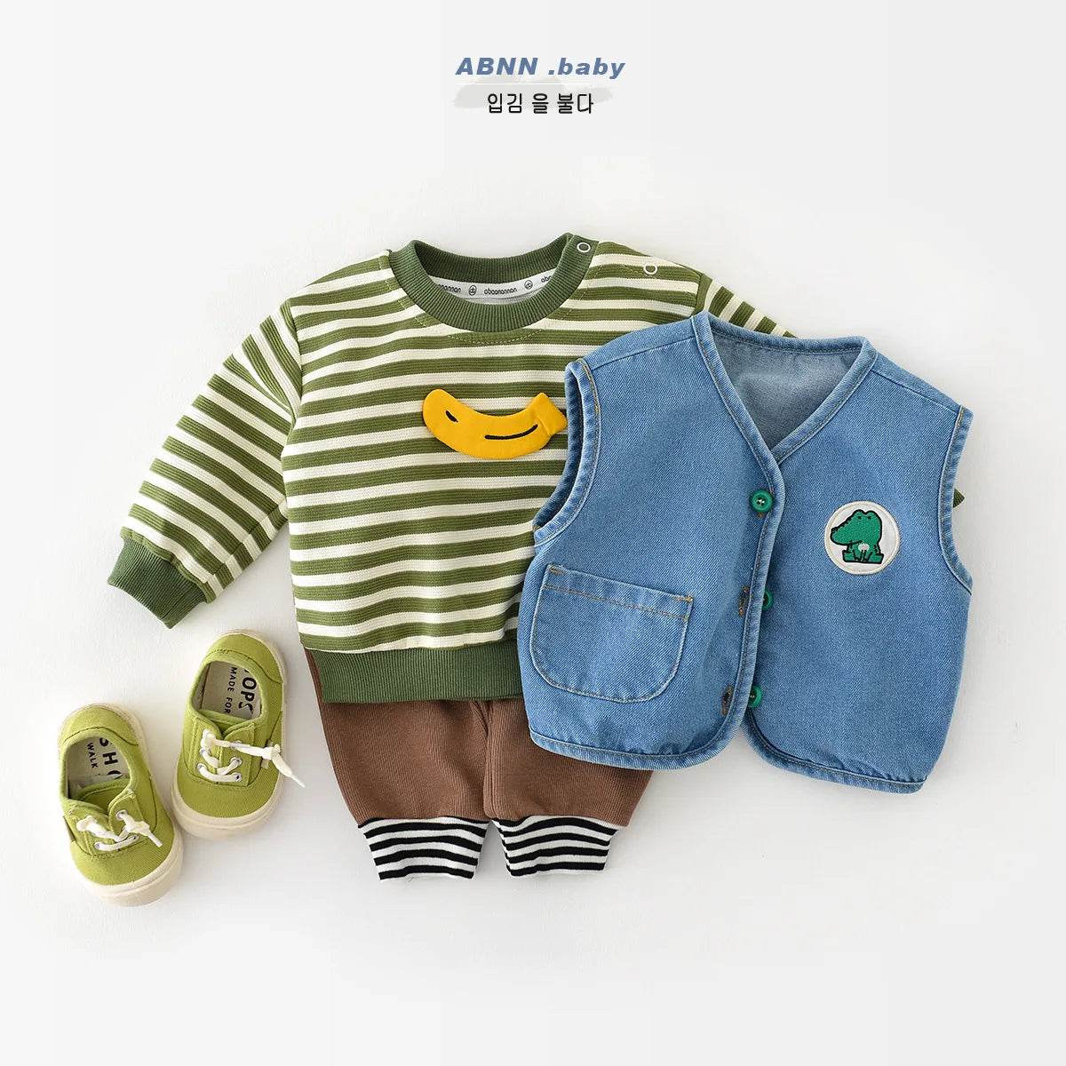 Spring Autumn New Newborn Sleeveless Denim Vest Casual Baby Girls Boys Vest Jacket Loose Toddler Coat Children's Clothes