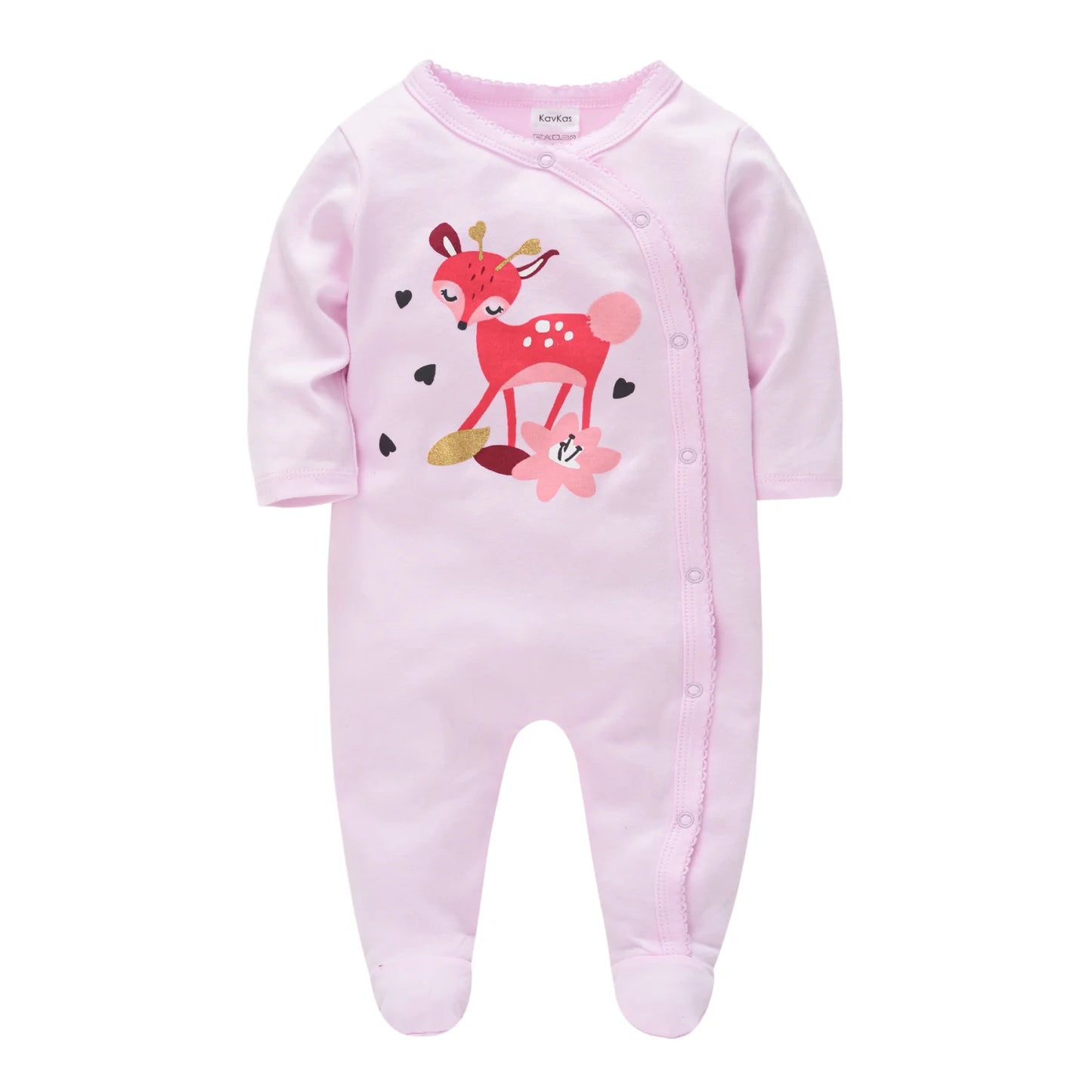 3 Pieces Set Baby Girls Clothing 100% Cotton Kids Rompers Unicorn Pink Overalls Newborn Pajamas Baby Girls Clothes 0-12 Months
