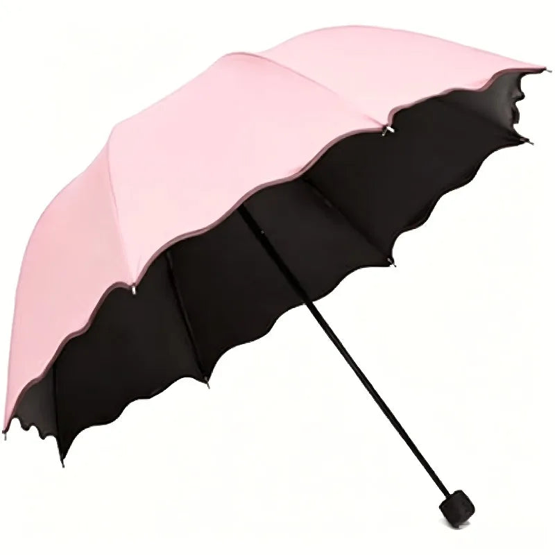 1 PCS rain sunshine both umbrella , With a Fashionable Design That Blooms When Exposed to Water, Providing Shade ,Sun Protection