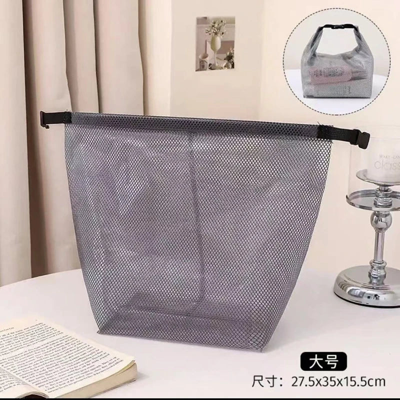 Makeup Bag New Water-proof Cosmetics Bag Fashion Travel Large Capacity Toiletries Pouch Trendy Girl Wash Bag with Lanyard
