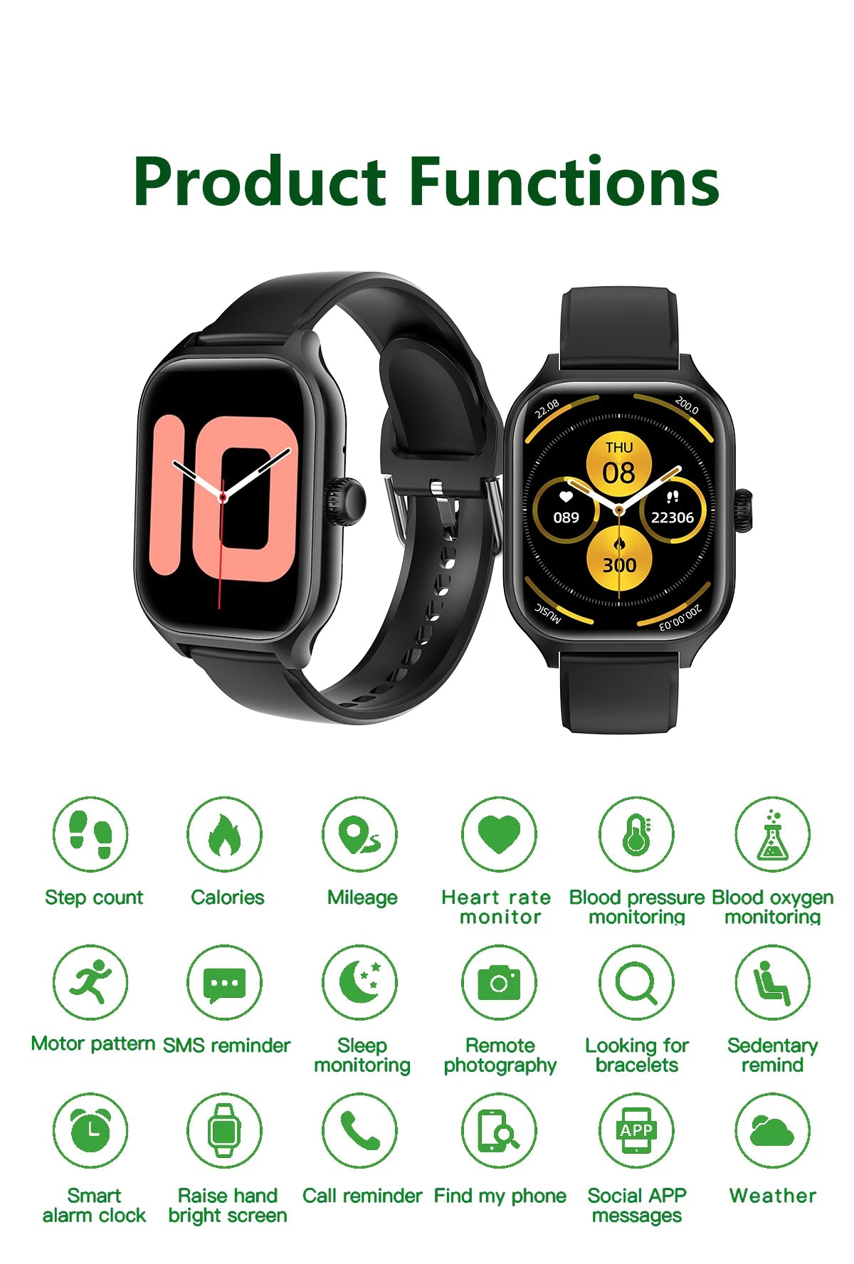 Smartwacthes Men 1.73 Inch Display Fitness Bluetooth Call Health Monitoring Heart Rate Smart Bracelet Wacth Pro GTS4 Fashion New