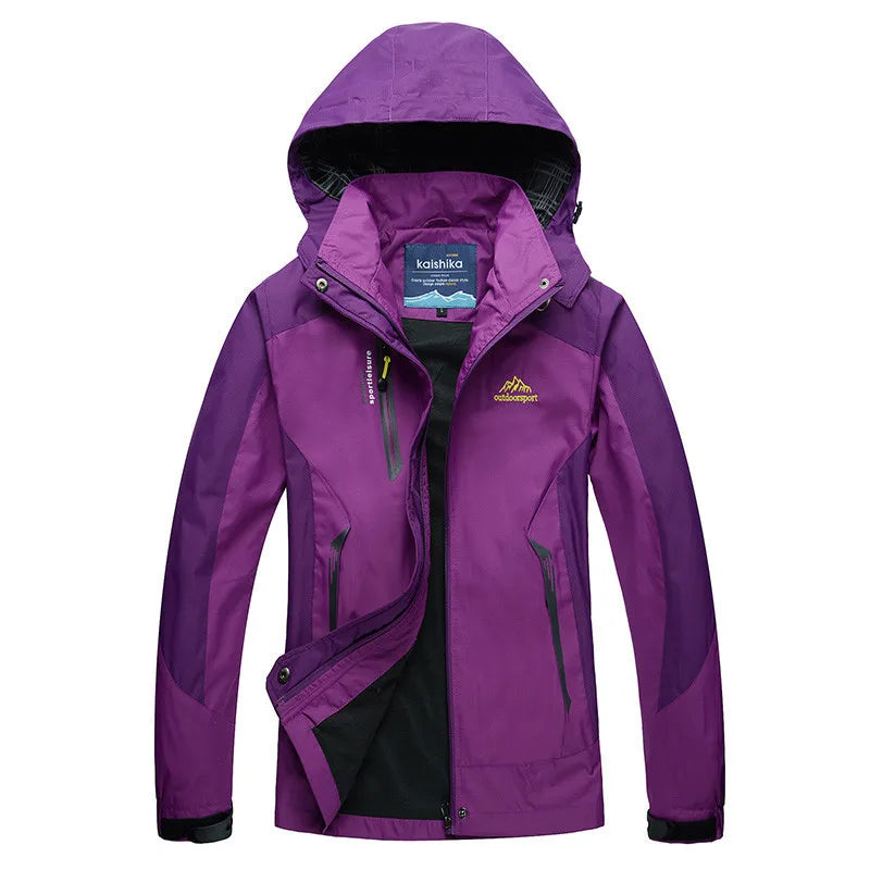 Camping Hiking Jacket Men Autumn Outdoor Sports Coats Climbing Trekking Windbreaker Travel Waterproof Jackets Black
