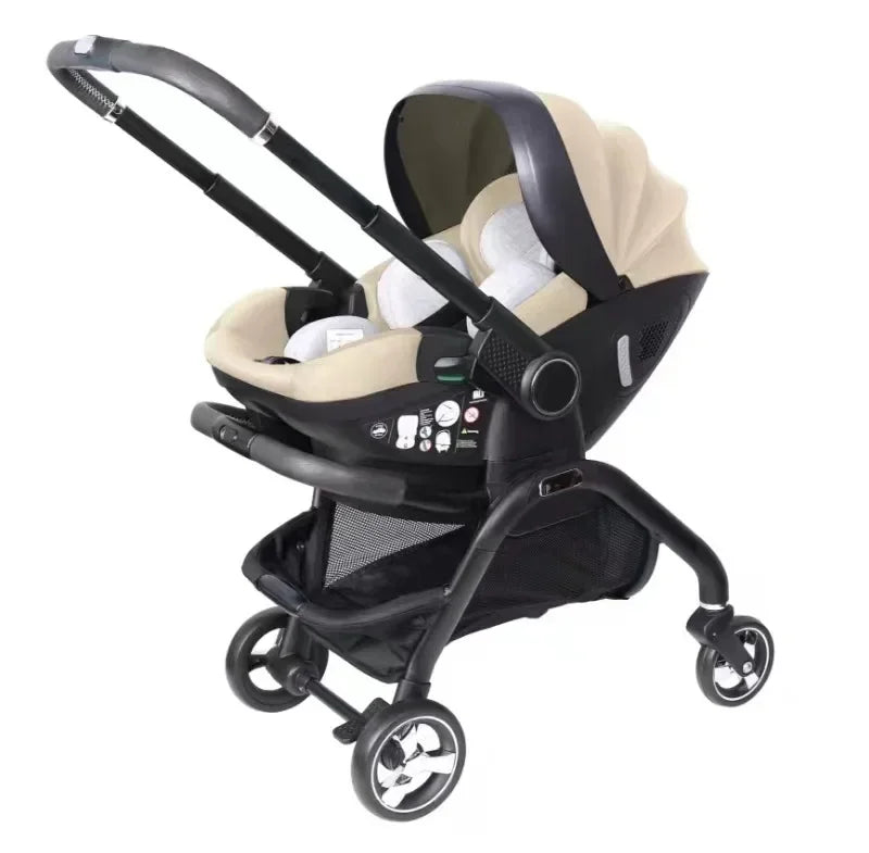 Kodilo baby safety stroller, child safety seat, newborn baby sleeping basket can be pushed in both directions Easy to operate