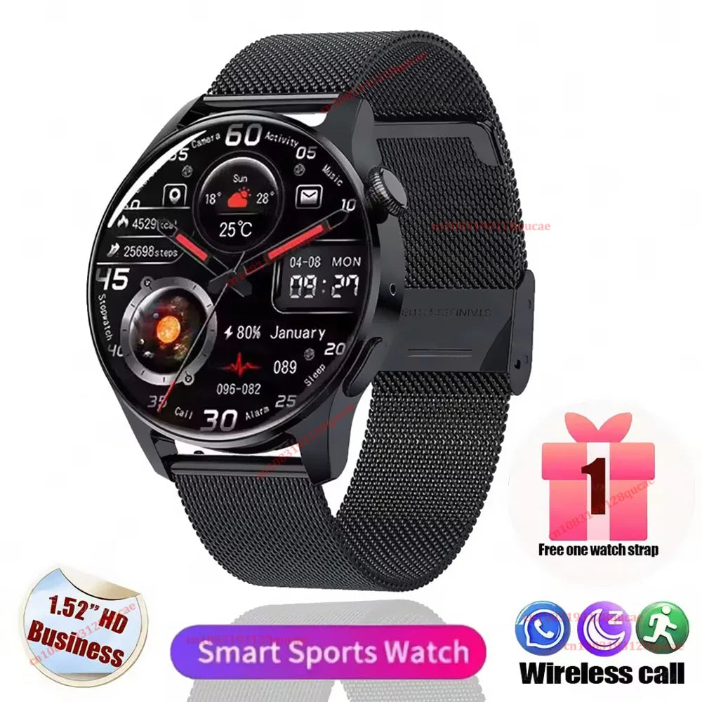 2026 New Smart Watch Men AMOLED HD Screen GPS Motion Trajectory Heart Rate Bluetooth Calls SmartWatch IP68 Waterproof Watch Ht30