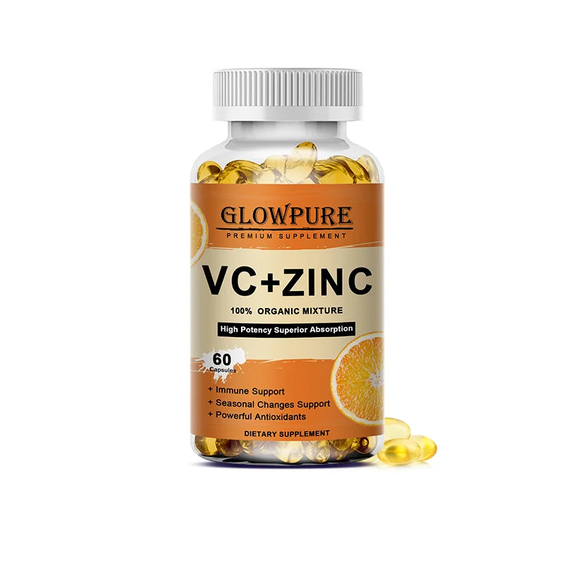 Vitamin C with Zinc for Immune Support & Antioxidant - Promotes Metabolism, Skin Whitening and Anti-Aging