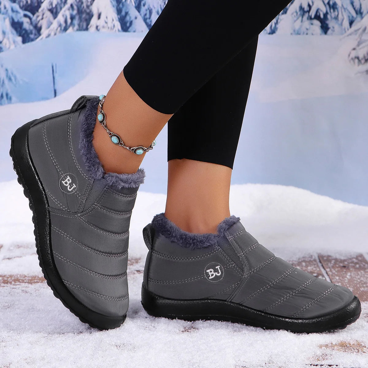 Trendy Comfort Winter Short Boots, Fashion Cold Resistant Footwear Perfect For City Shopping, Weekend Strolls
