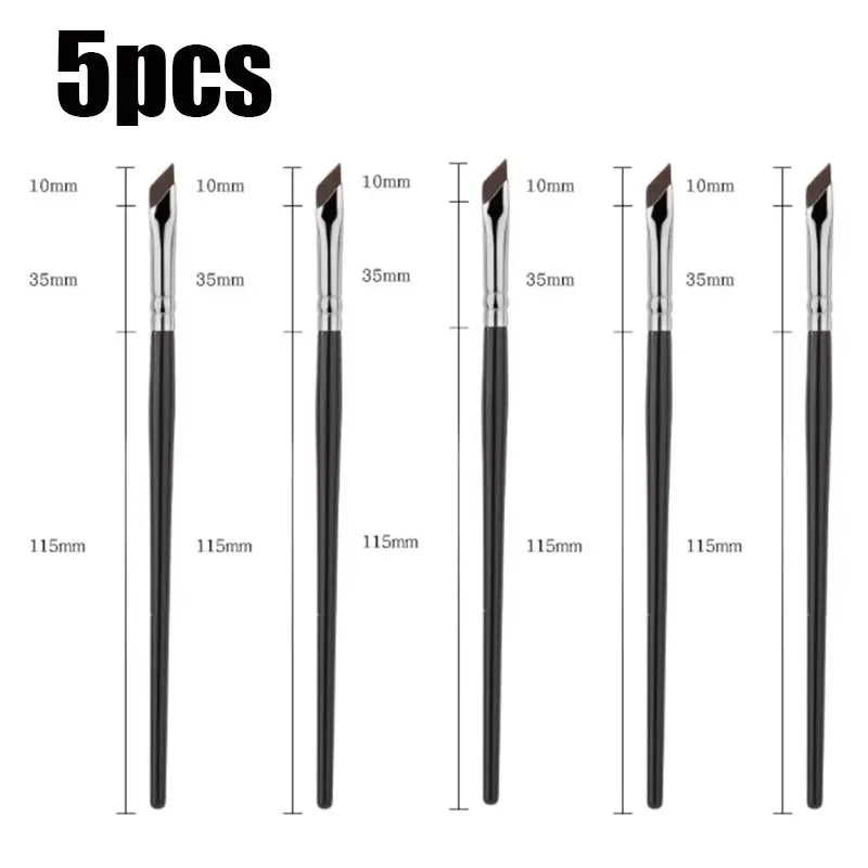 1/5pcs Eyeliner Brush Eyeshadow Blade Brush Detail Brush Diagonal Eyebrow Brushes Undereyelid To Sleeping Silkworm Makeup Tools