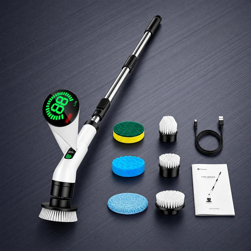 Cordless Household Spin Scrubber Kitchen Gadgets Hair Brushes Bathroom Broom Toilet Multipurpose Cleaning Brush Electric Mops