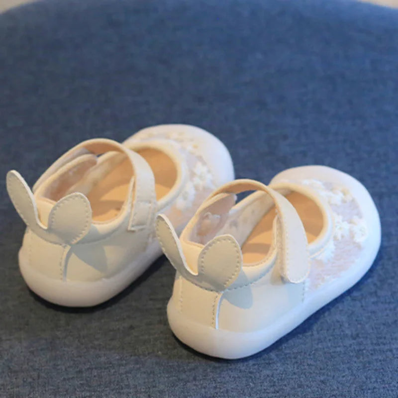 Infant Baby Girl Shoes Toddler Flats Sandals Summer New Cute Flower Mesh Princess Shoes Soft Bottom Anti Slip First Walker Shoes