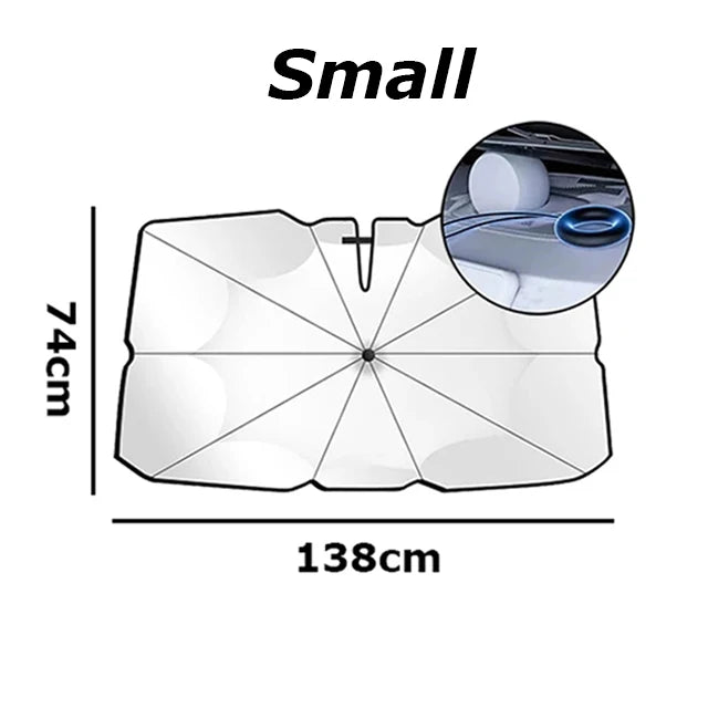 Car Windshield Sun Shade Umbrella Portable Car Parasol With Pull Ring Umbrella Handle Summer Uv Refletive Covers