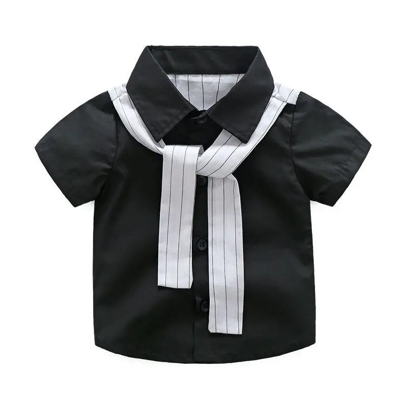 Conjunto de ropa para niños, nuevo traje de verano bonito para niño, camisas de manga corta y pantalones cortos, conjunto de 2 piezas