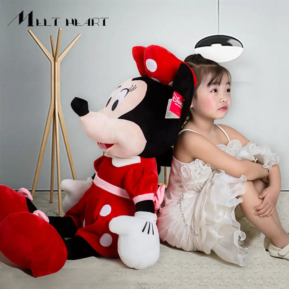 Disney Mickey Mouse Minnie Plush Dolls Toys Soft Stuffed Plushie Doll Room Decor Cute Animals Plush Doll Girls Christmas Gifts