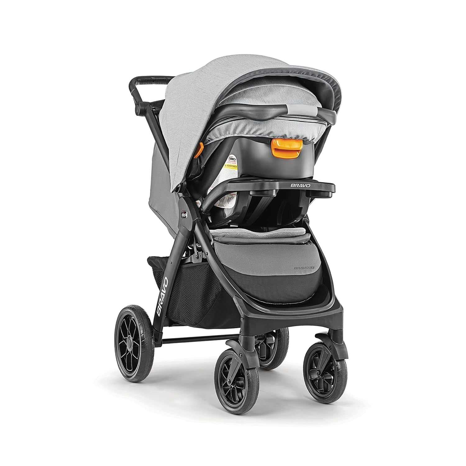 Bravo LE Trio Travel System, Bravo LE Quick-Fold Stroller with Keyfit 30 Zip Infant Car Seat, Car Seat and Stroller Combo | Driftwood/Grey