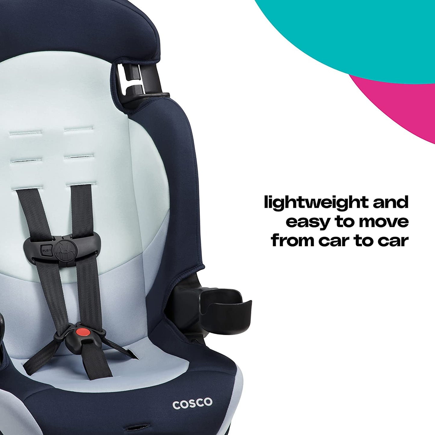 Finale DX 2-In-1 Booster Car Seat, Forward Facing 40-100 Lbs, Rainbow