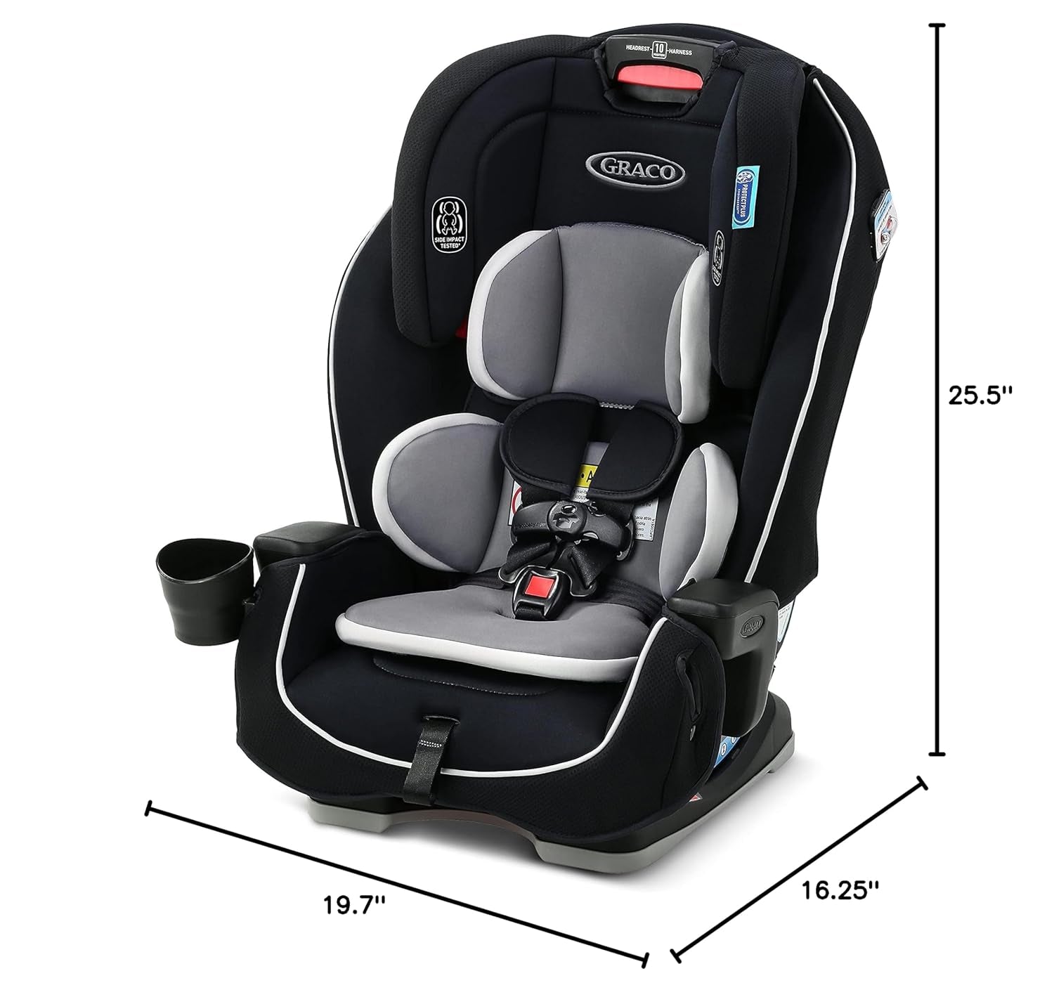 Landmark 3 in 1 Car Seat | 3 Modes of Use from Rear Facing to Highback Booster Car Seat, Wynton