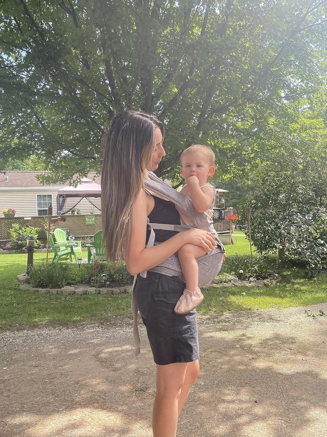 Baby Carrier,  Multifunction Baby Carrier Hip Seat (Ergonomic M Position) for 3-36 Month Baby, 6-In-1 Ways to Carry, All Seasons, Adjustable Size, Perfect for Shopping Travelling (Grey)