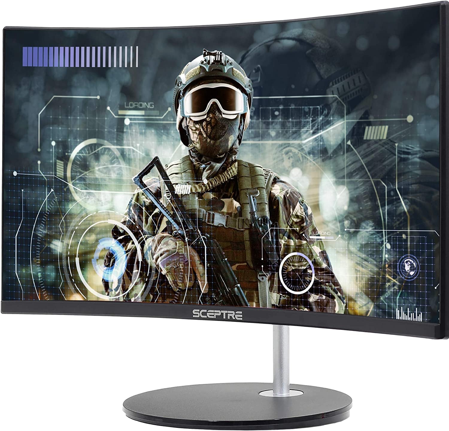 Curved 24-Inch Gaming Monitor 1080P R1500 98% Srgb HDMI X2 VGA Build-In Speakers, VESA Wall Mount Machine Black (C248W-1920RN Series)